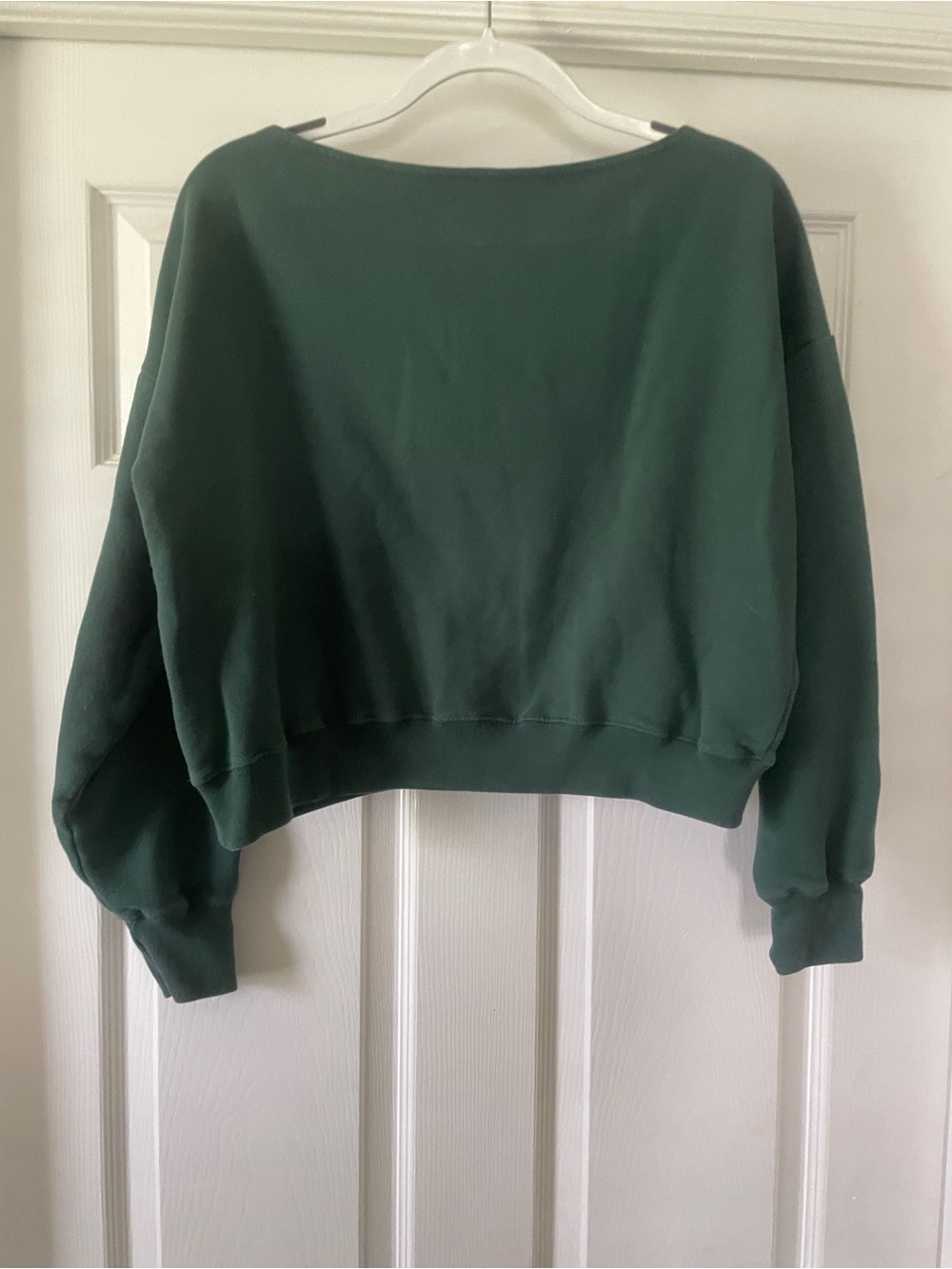 Hollister Green Holiday Mickey off shoulder Sweatshirt small - Picture 3 of 4